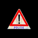 Reflective Tripod Warning Sign - Police Reflective Folding Tripod Warning Sign